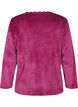 Velour bluse med v-udskæring, Boysenberry, Packshot image number 1