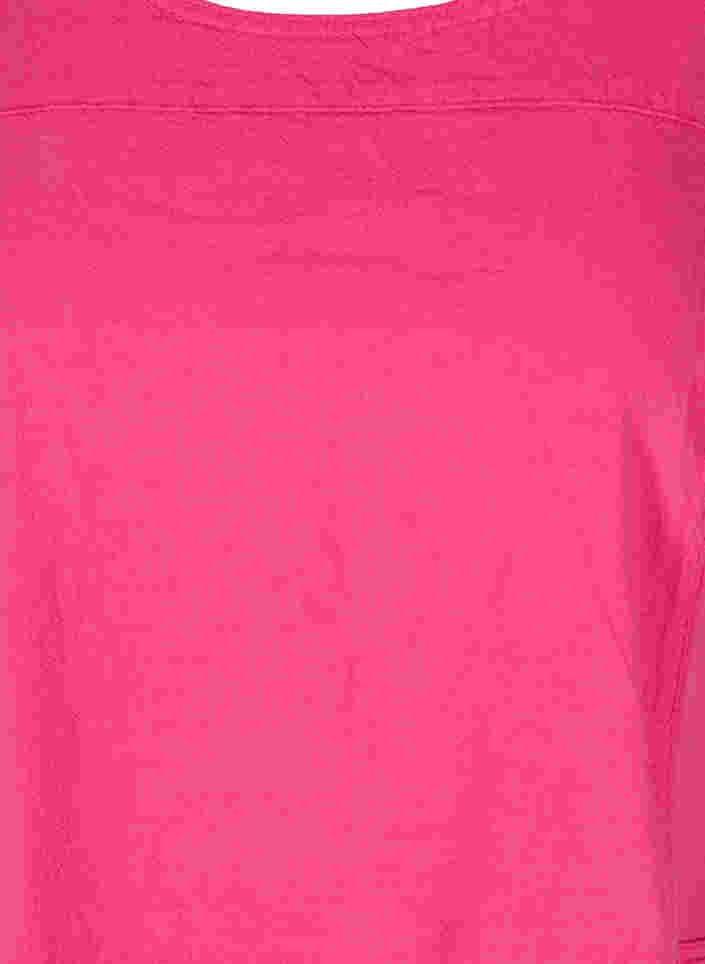 Ærmeløs kjole i bomuld, Fuchsia Purple, Packshot image number 2