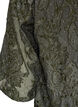 Jacquardbluse med glimtende detaljer og puf&aelig;rmer, Gr&oslash;n, Packshot image number 3