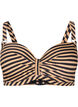 Bikini bh med b&oslash;jle og m&oslash;nster, Brun, Packshot image number 0