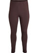 Leggings i bomuld med foer, Brun, Packshot image number 0