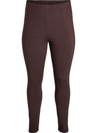 Leggings i bomuld med foer, Brun
