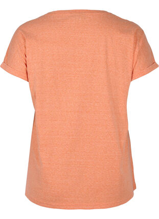 Meleret bomulds t-shirt, Amberglow Melange, Packshot image number 1