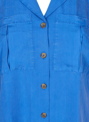 Kortærmet skjorte med brystlommer, Dazzling Blue, Packshot image number 2