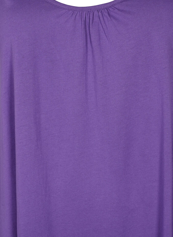 2-pak top i bomuldsblanding, Deep Lavender/Black, Packshot image number 2