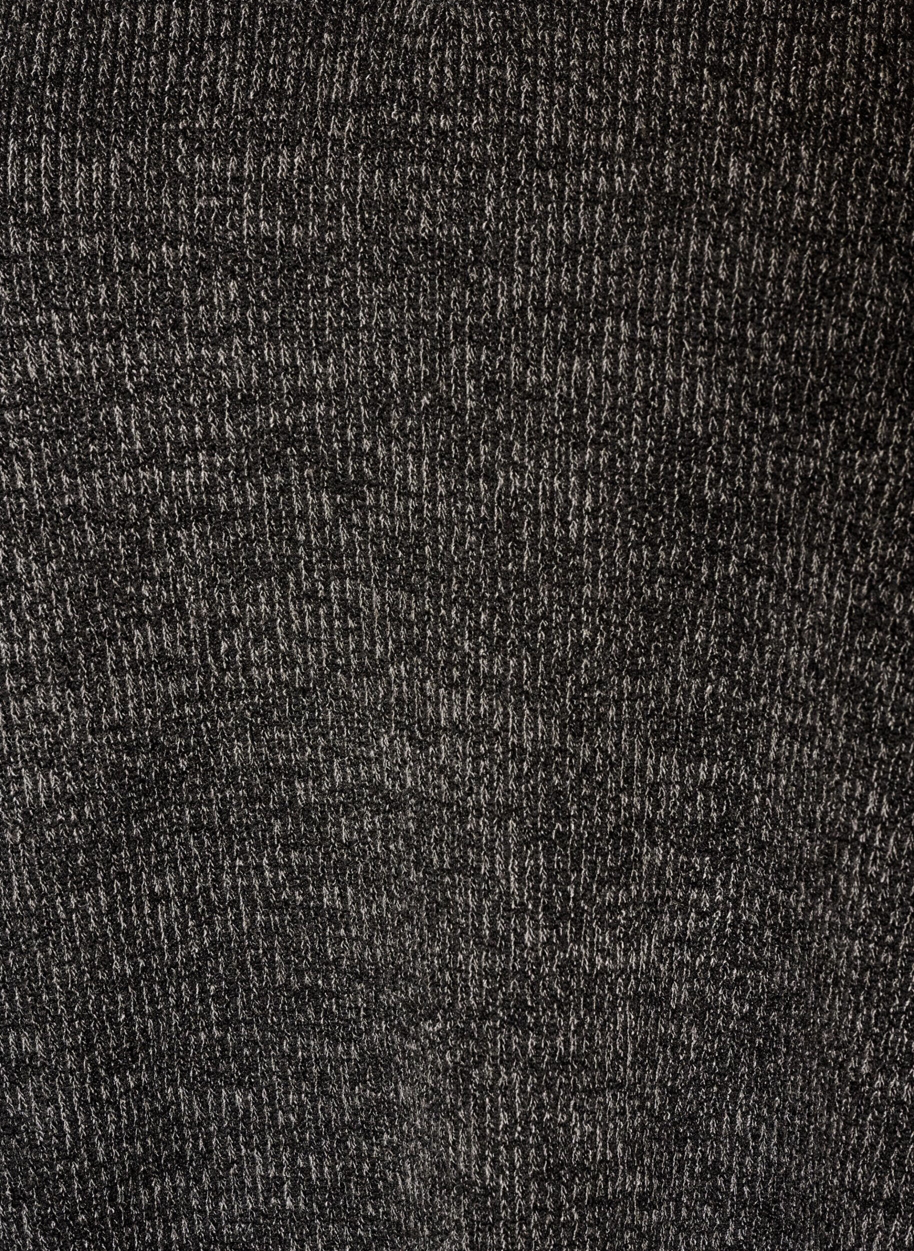 ZizziJerseybluse med V-hals og lange &aelig;rmer, Sort, Packshot image number 2