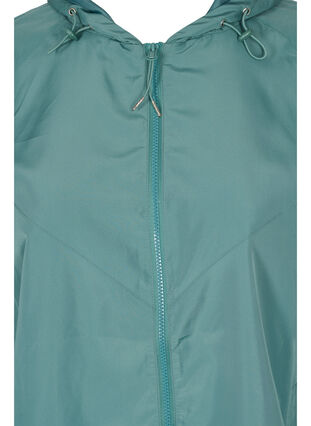 Kort jakke med hætte og justerbar bund, Sagebrush Green, Packshot image number 2