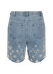 Denimshorts med broderie anglaise og h&oslash;j talje, Bl&aring;, Packshot image number 1