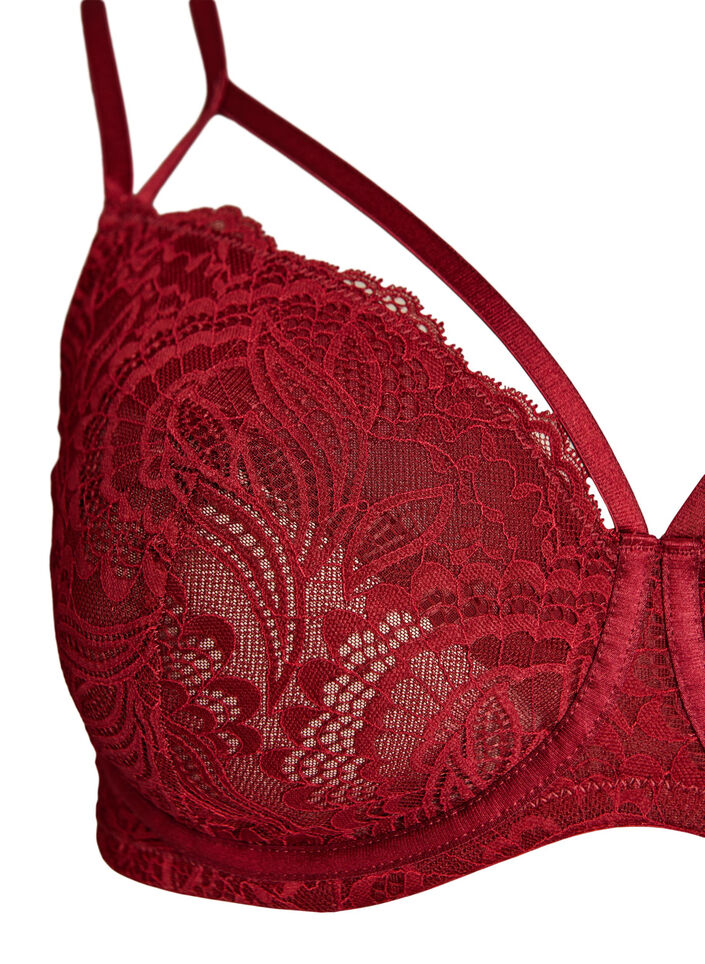 Full cover-bh med blonde og dobbelte stropper, Sort, Packshot image number 2