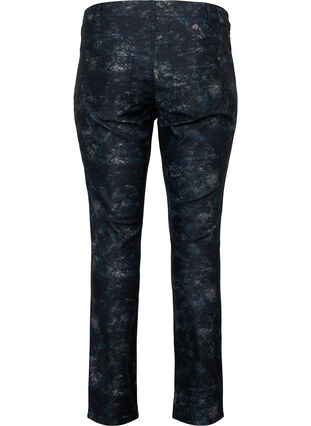 Mønstrede Emily jeans med nitter, Black AOP, Packshot image number 1