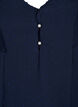 Bluse med prikket tekstur og korte ærmer, Navy Blazer, Packshot image number 2