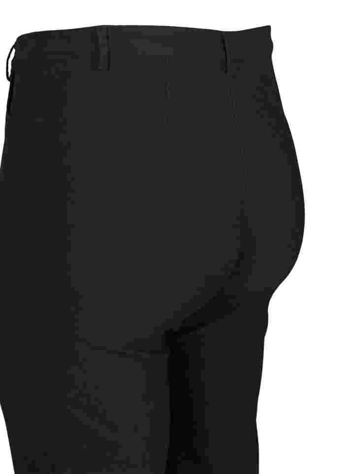 Klassiske bukser i viskosemix, Black, Packshot image number 3