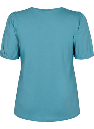 Bomulds t-shirt med 2/4 ærmer, Brittany Blue, Packshot image number 1