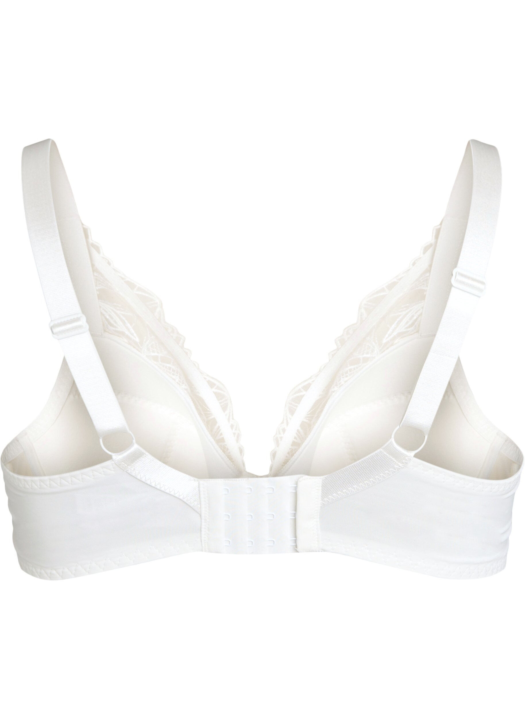 ZizziVatteret blonde bh med b&oslash;jle, Hvid, Packshot image number 1