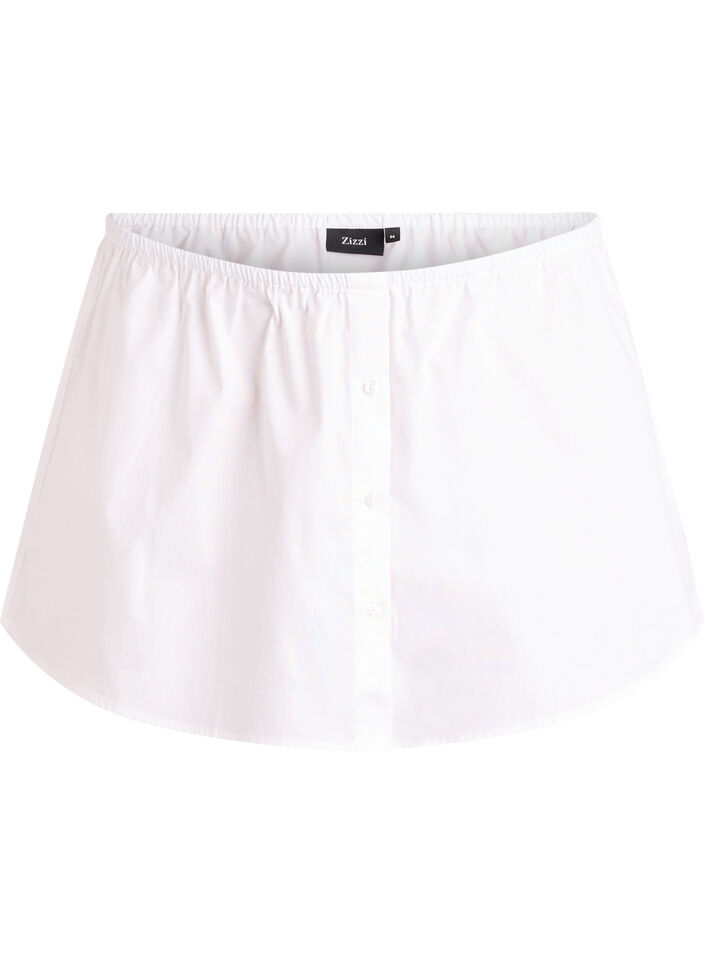 Skjorteforlænger i 100% bomuld, Hvid, Packshot image number 0