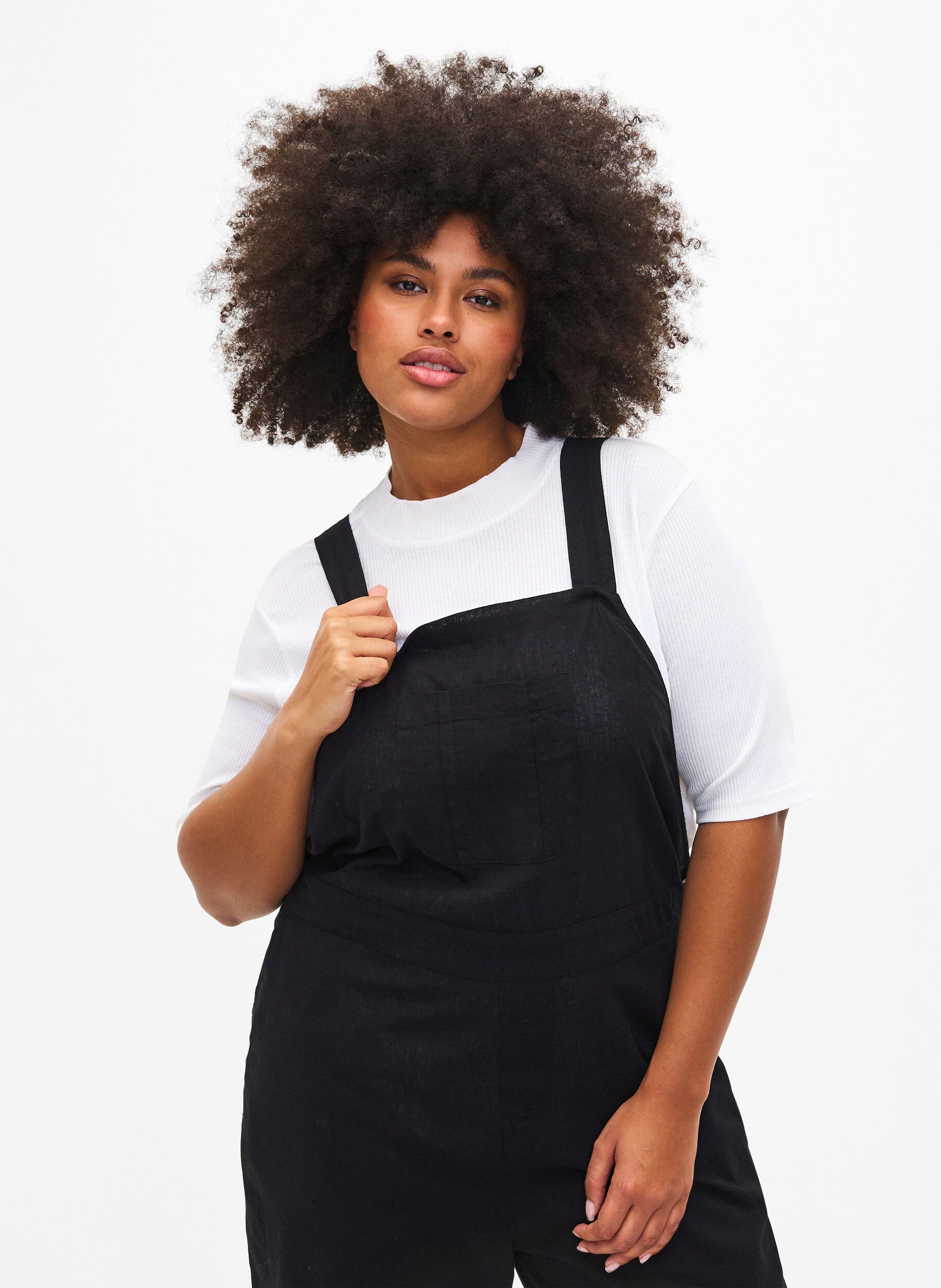 Zizzi Overalls i h&oslash;rmix, Black, Model image number 2