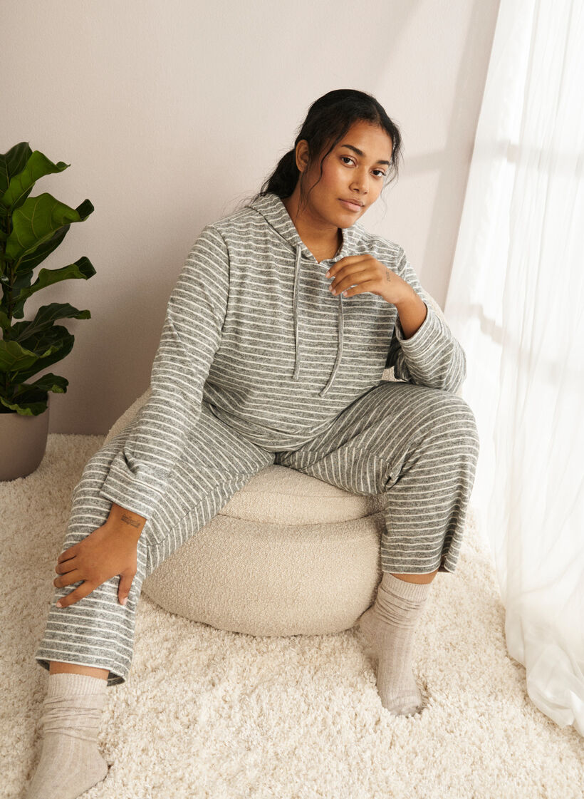 Løs hættetrøje med striber, DGM Stripe, Image image number 0