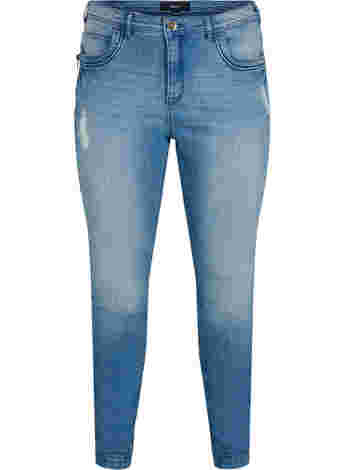 Super slim Amy jeans med slid og knapper