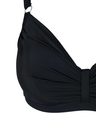 Bikini bøjle bh med draperinger, Black, Packshot image number 2