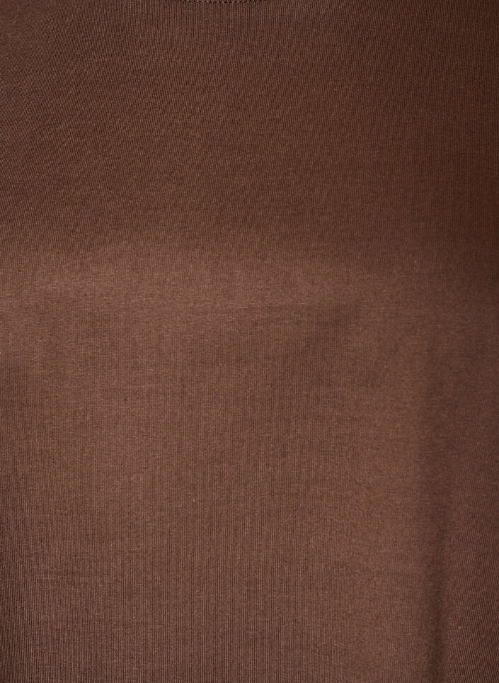 L&oslash;s t-shirt med lange blonde&aelig;rmer, Brun, Packshot image number 2