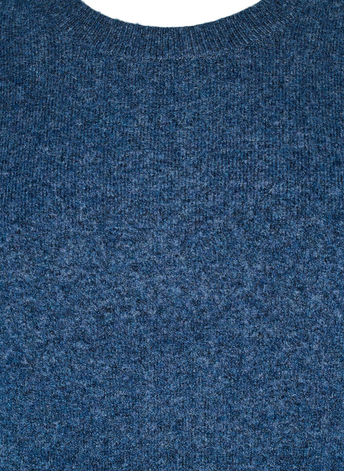 Strikbluse med uld og slidser, Bering Sea Mel., Packshot image number 2