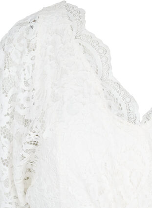Blonde brudekjole med slids, Star White, Packshot image number 2