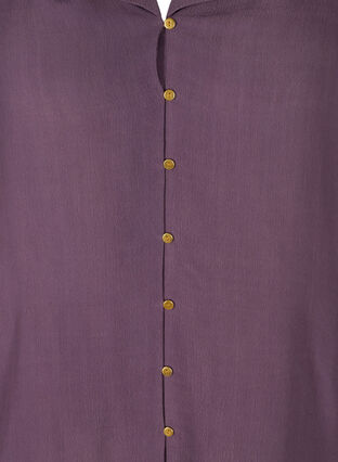 Viskose skjorte med 3/4 ærmer, Vintage Violet, Packshot image number 2