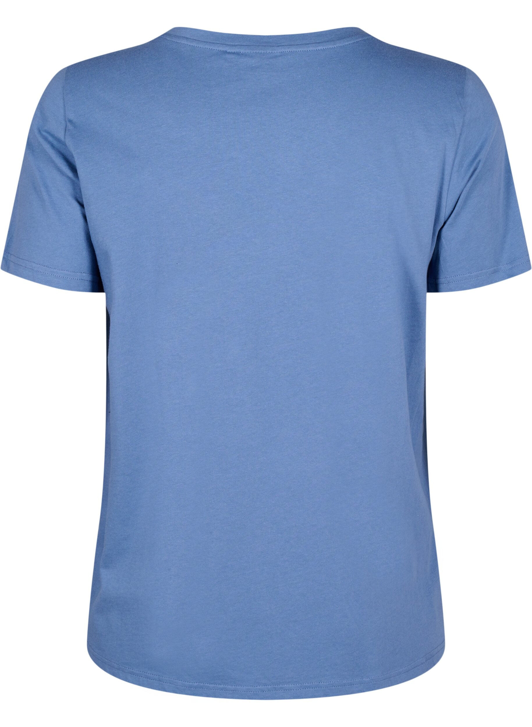 Zizzi T-shirt med tekst motiv, Moonlight B. W.Navy, Packshot image number 1