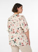 Skjortebluse med 1/2 &aelig;rmer, Lyser&oslash;d, Model image number 2