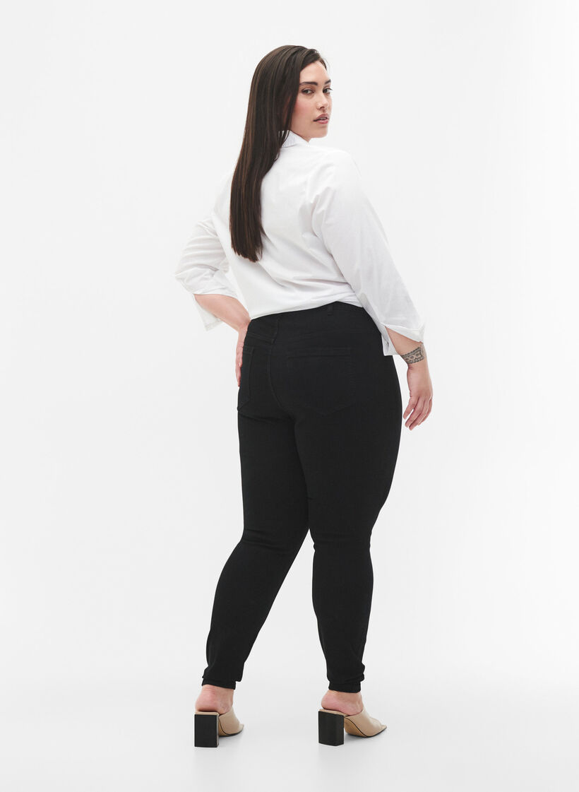 Jeggings med baglommer, Black, Model image number 1