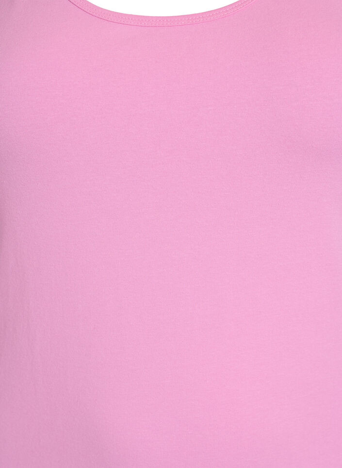 Ensfarvet basis top i bomuld, Lyser&oslash;d, Packshot image number 2