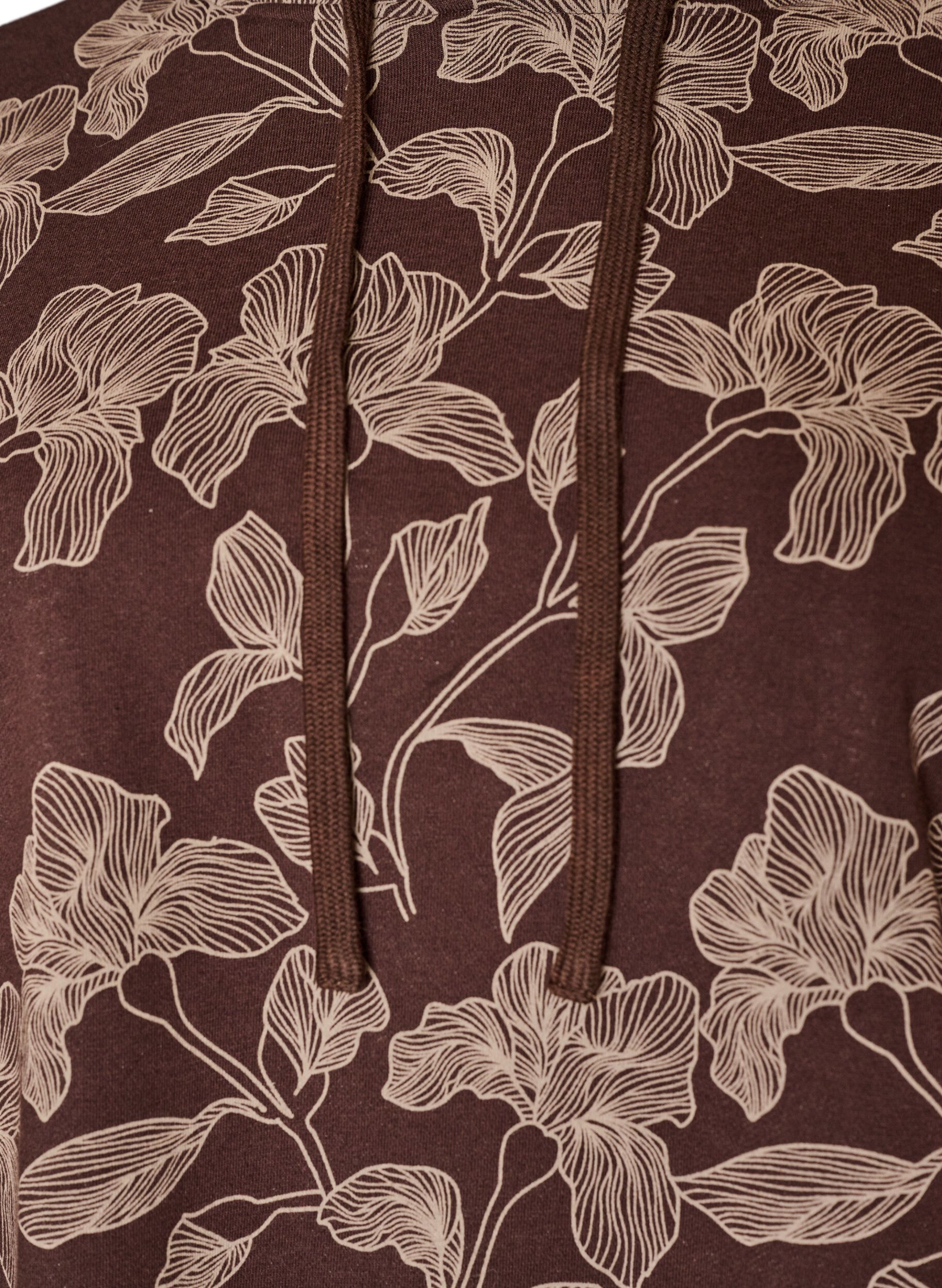 ZizziH&aelig;ttetr&oslash;je med all-over print, Brun, Packshot image number 2