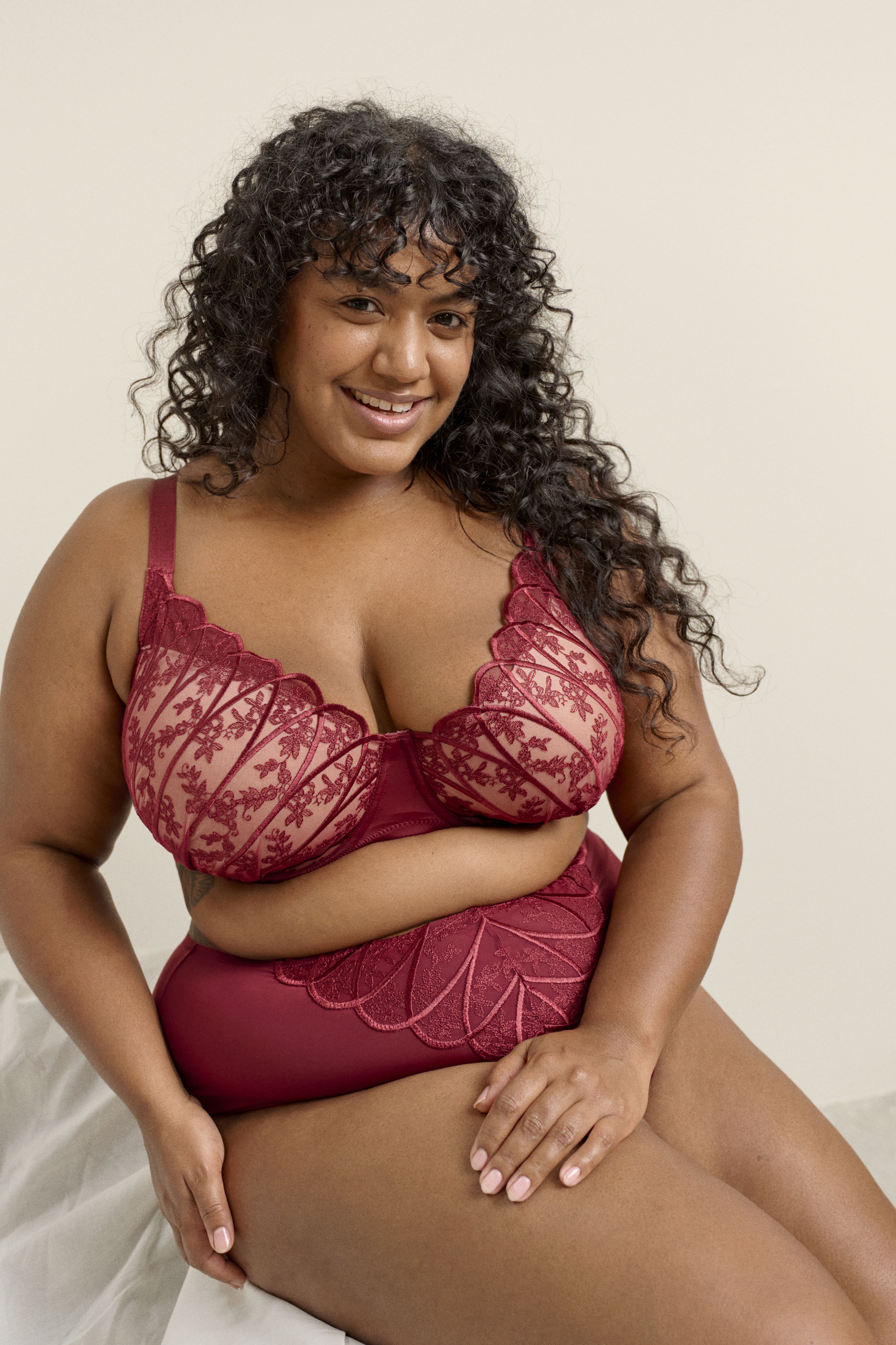 S&aelig;t med broderet blonde, , Model