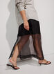 Lang nederdel i organza-look, Sort, Model image number 0