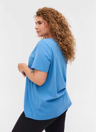 Kortærmet t-shirt med print, Blue Jasper, Model image number 1