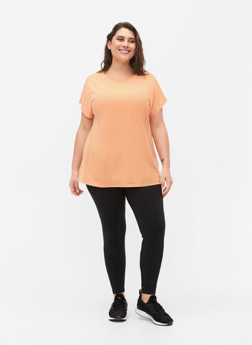 Kortærmet trænings t-shirt, Apricot Nectar, Model image number 2