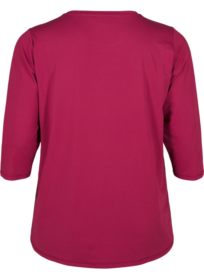 Tr&aelig;ningsbluse med 3/4 &aelig;rmer, R&oslash;d, Packshot image number 1