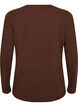 Basis jerseybluse med lange &aelig;rmer, Brun, Packshot image number 1
