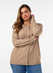 Cardigan med runde knapper, Beige, Model image number 0
