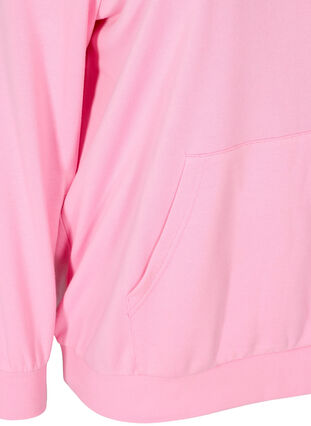 Sweatshirt med hætte og lomme, Prism Pink, Packshot image number 3