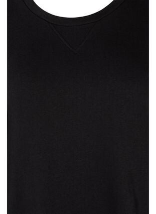 Bomulds sweatkjole med lommer, Black, Packshot image number 2