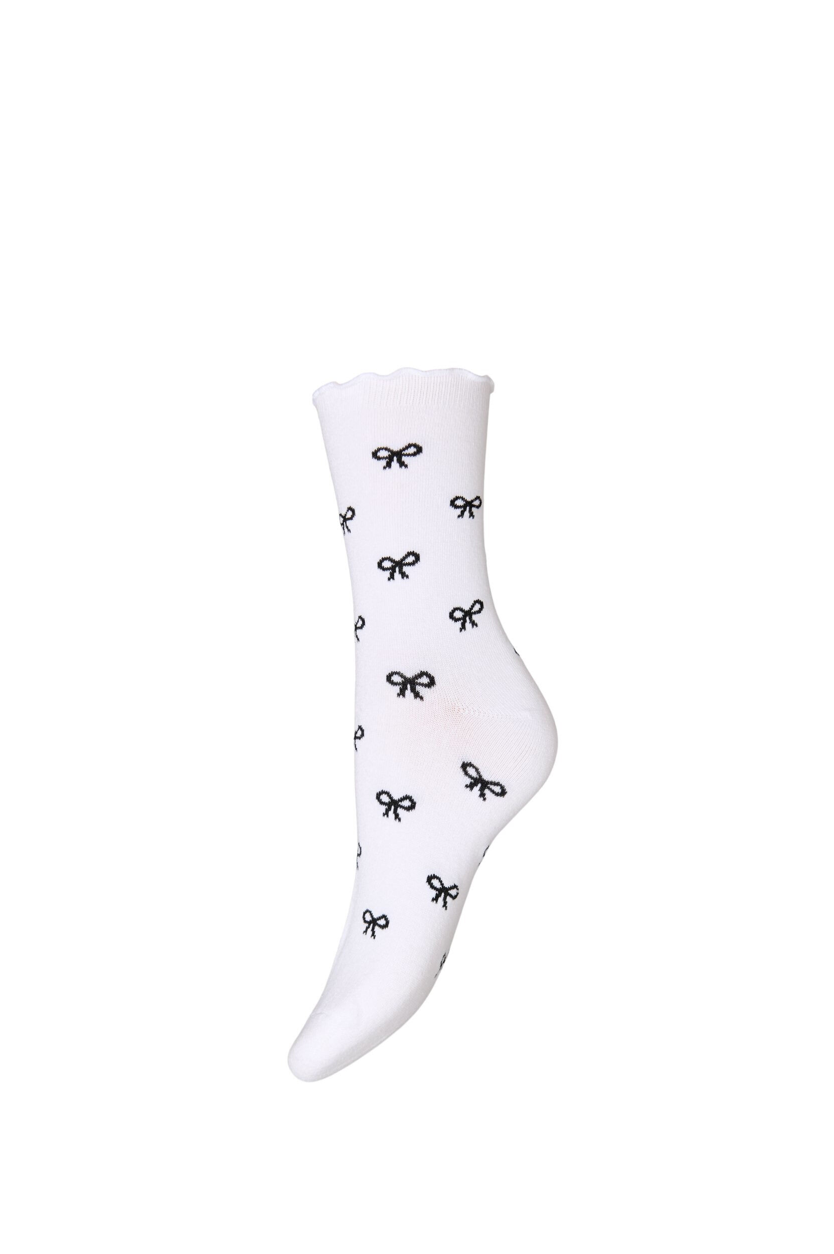ZizziBomuldsstr&oslash;mper med motiver, Hvid, Packshot image number 0