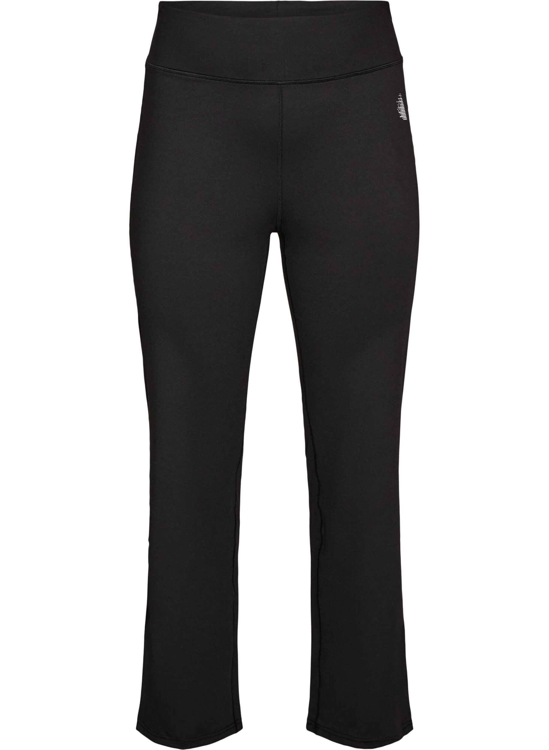 ZizziBootcut tr&aelig;ningstights med h&oslash;j talje, Sort, Packshot image number 0
