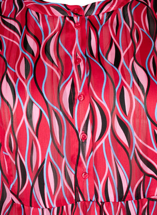 Kortærmet tunika med print, Fuchsia Pink AOP, Packshot image number 2