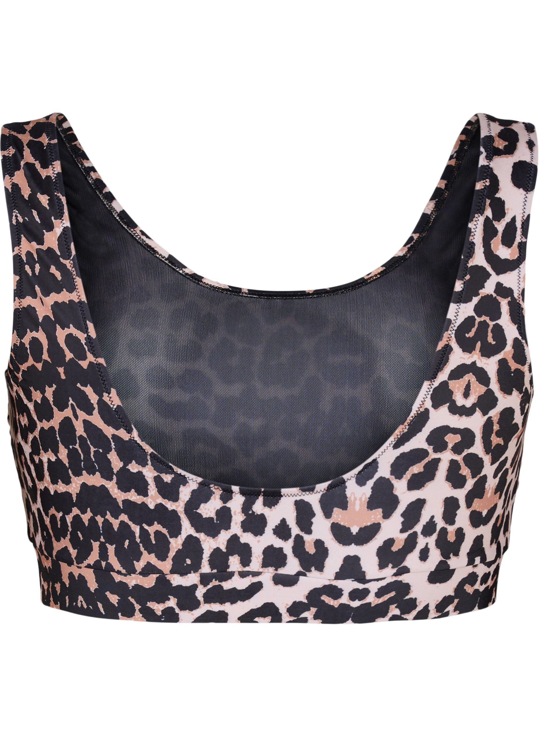 Zizzi Printet bikini top med rund halsudsk&aelig;ring, Leo, Packshot image number 1