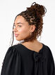 Kortærmet bluse med sløjfe bagpå, Black, Model image number 2