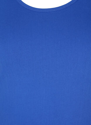 Ensfarvet basis top, Dazzling Blue, Packshot image number 2