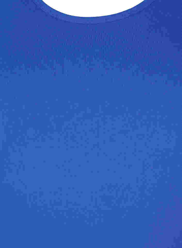 Ensfarvet basis top, Dazzling Blue, Packshot image number 2