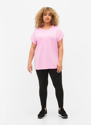 Kortærmet trænings t-shirt, Pastel Lavender, Model image number 2