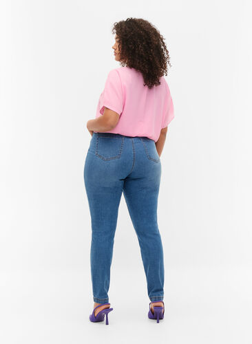 Ekstra højtaljede Bea jeans med super slim fit, Light blue, Model image number 1